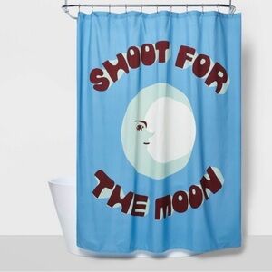 NWT shoot for the moon shower curtain room essentials 72”x70”